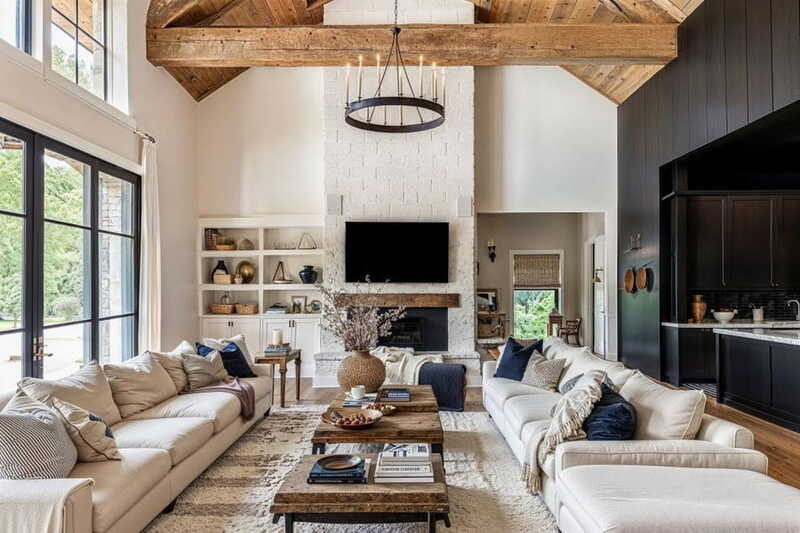 Cozy farmhouse living room